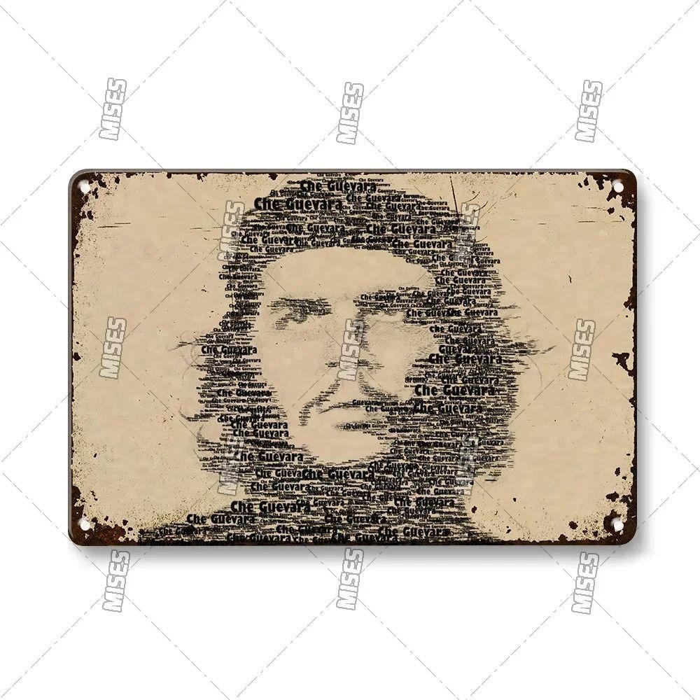 Retro Metalowy Znak Che Guevara Dekoracja Ścienna Sztuka Vintage Plakat Cynowy 20x30 cm