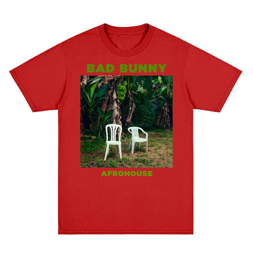 

BAD BUNNY - NUEVAYoL Футболка Поп Харадзюку Готическая Футболка Женская/мужская Повседневная 100% Хлопок Футболка Короткий Рукав Круглый Вырез Футболки XXL красный