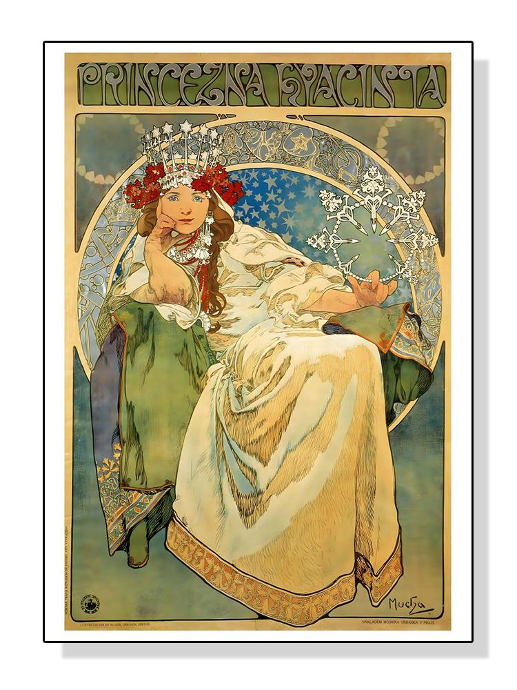 

Старовинні плакати в стилі модерн Альфонса Мухи, принти на полотні, картина, абстрактна жінка, настінне мистецтво, картина для домашнього декору у вітальні 21x30cm No Frame