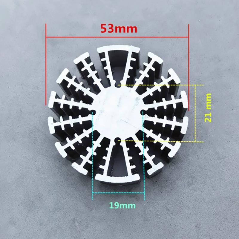 Cob Radiator Diameter 25/37.5/40/48/50/53/60/65/67Mm High Power Led Heatsink Sunflower Solid Radiator Round Alloy Aluminum