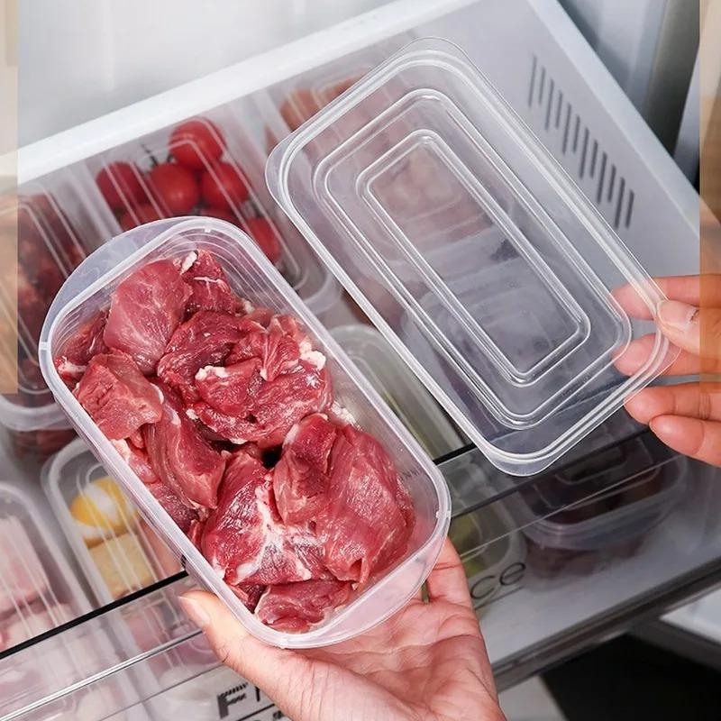 1/2/5pcs Food Preservation Box with Cover Refrigerator Storage Box Transparent Kitchen Sealed Storage Container