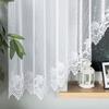 Elżbieta - Ready-made Jacquard Curtain with Bottom Trim - - White