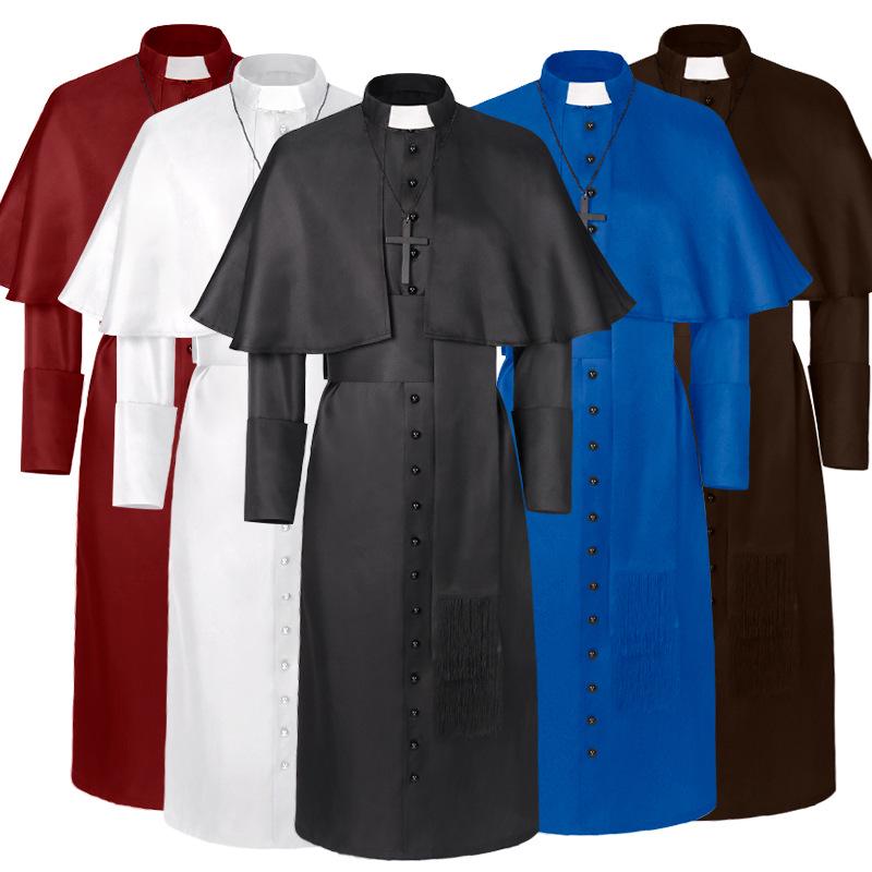 Medieval Monk, Wizard, Priest Costume - Halloween Grim Reaper Cosplay Robe