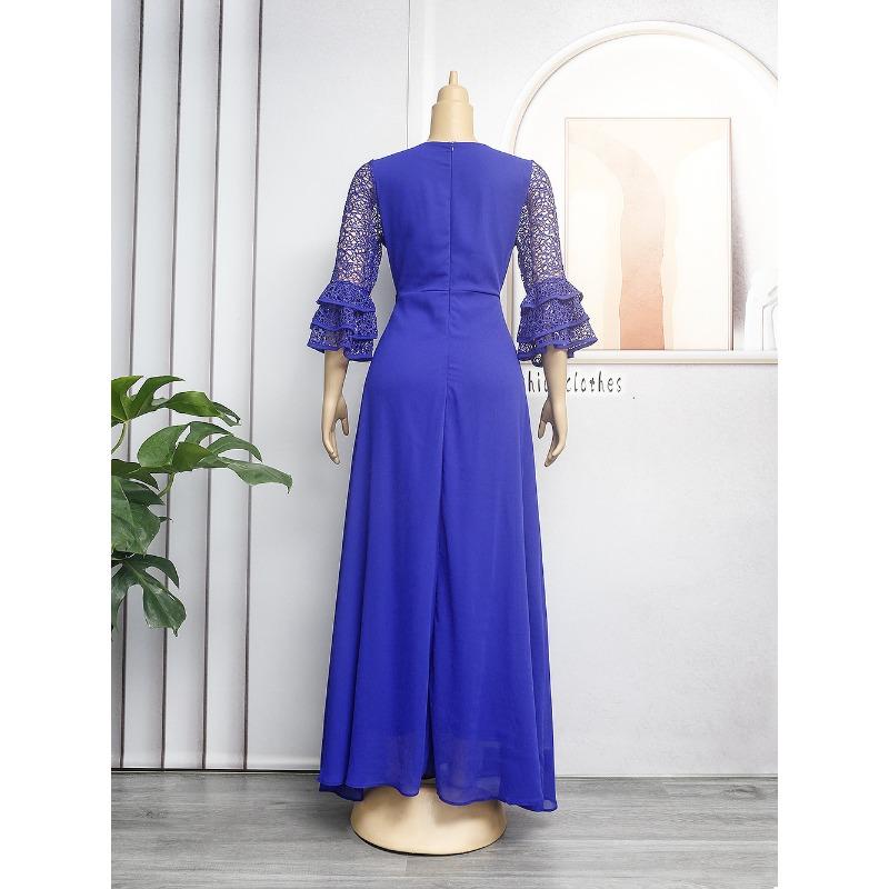 Rochie din șifon din dantelă pentru femei de mărime mare