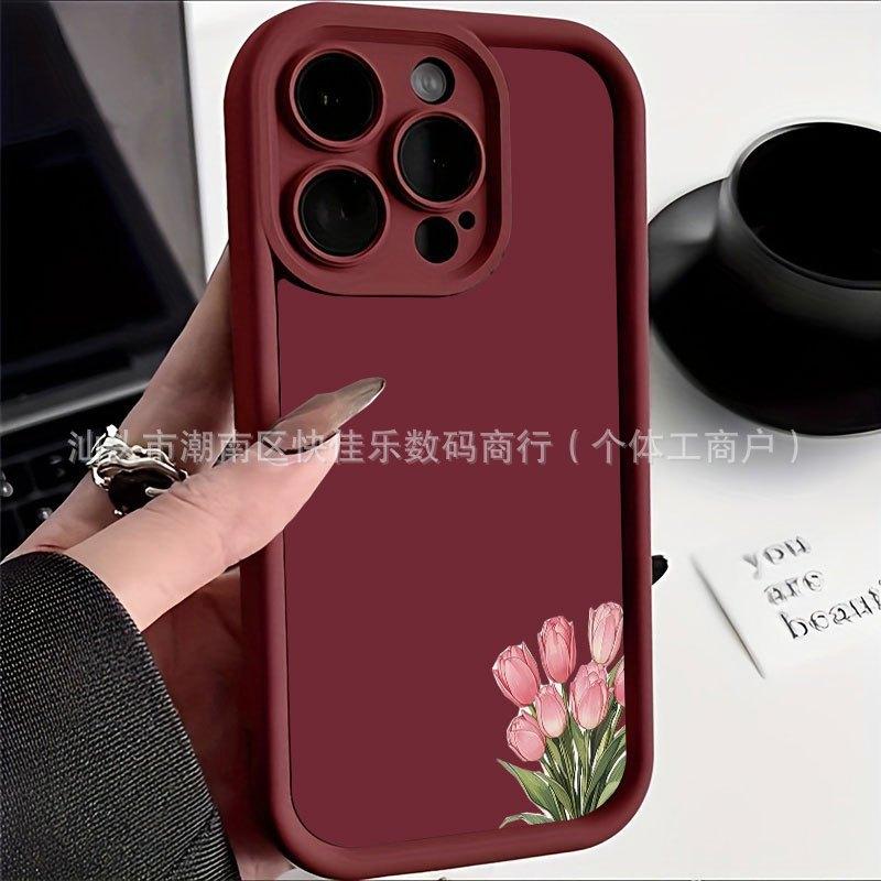 Tulip iPhone 16 Pro Max Phone Case 17 Apple 15/14/13 Flower 12 Full Coverage Protective Case 11 Soft