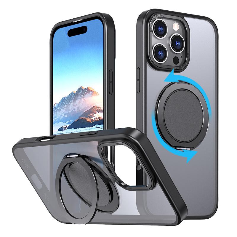 Applicable To Apple 11ProMax Fulcrum Mobile Phone Case Wireless Charging Magnetic Gear Rotating Bracket iPhone11Pro
