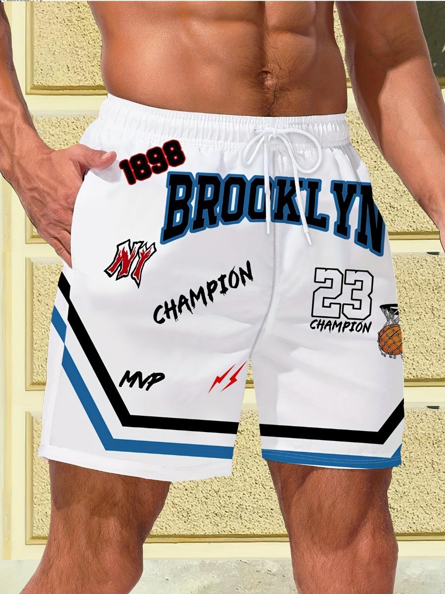 

Новые мужские шорты на лето - это повседневная модная спортивная одежда свободного кроя с 3D-принтом букв, удобная и дышащая. M