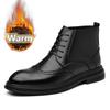 High Quality Soft Leather Ankle Boots Comfy Men Bullock Flat Designer Oxford Dress Shoes Men Casual Leather Boots Big Size 37-48