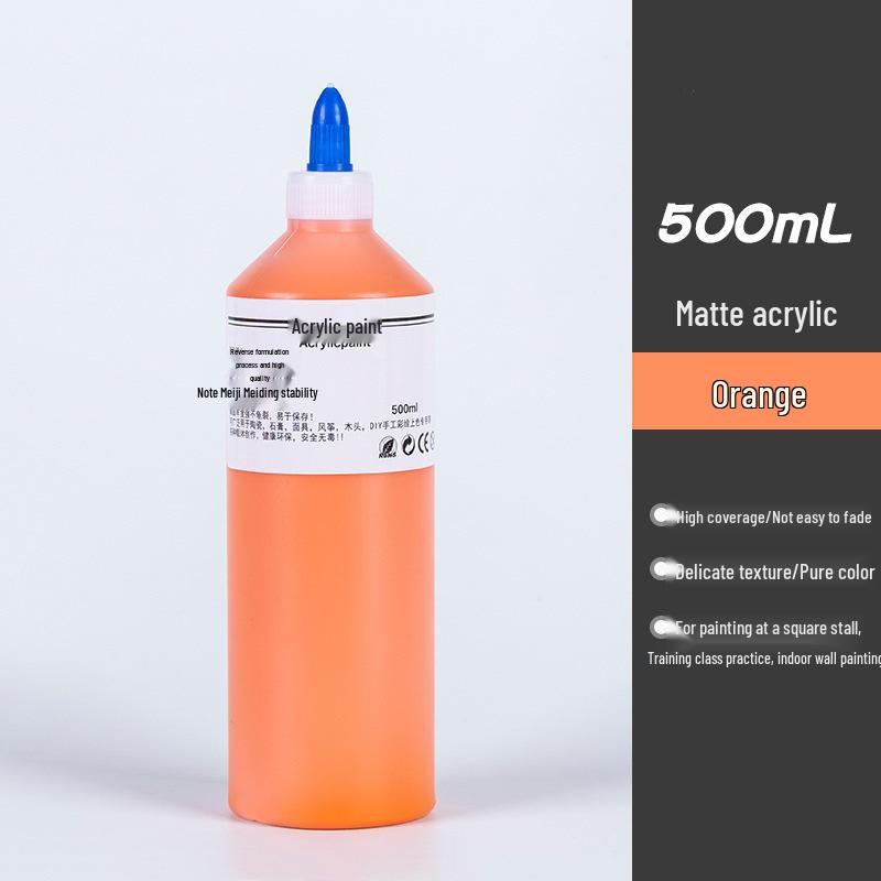 500ml Čtvercová láhev Akrylová barva pro dětské graffiti, Malování sádrových panenek a Omalovánky pro mateřskou školu