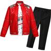 Kinder Tanzstar Kostüm Jungen 80er 90er Pop-König 3D-Druck Jacke Hemd Hose Outfit Geburtstagsparty Cosplay