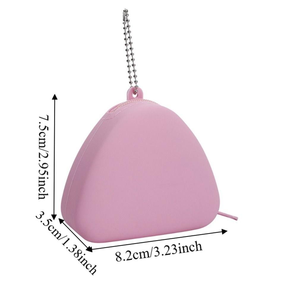 Fashion Candy Color Silicone Coin Holder Zipper Closure Portable Zipper Wallet Protective Waterproof Earphone Bag Portable Use