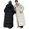 Long Down Coat Winter Unisex Oversized Warm Jacket With High Fill Power Goose