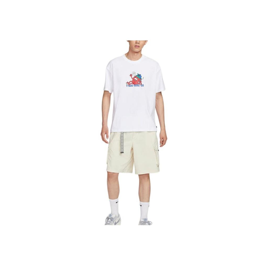 Nike Comfortable Soft Letter Cartoon Anime Round Neck Knitted Short Sleeve T-Shirt Men Tops HV1303100