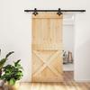 VidaXL Sliding Door and Hardware Kit 95x210 Cm Solid Pine, Interior Door, Interior Barn Door 3203155