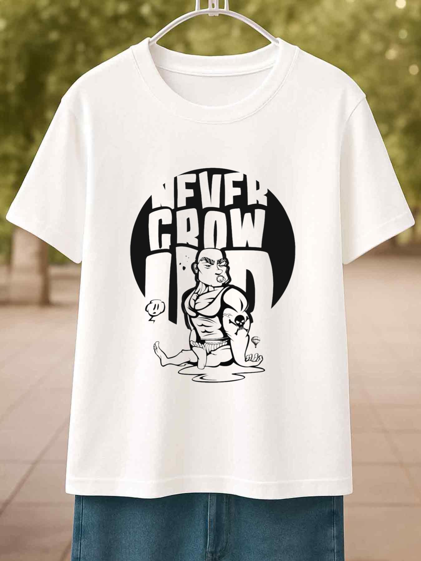 Men s T-Shirt Y2K Never Grow Up White Regular Fit 3XL