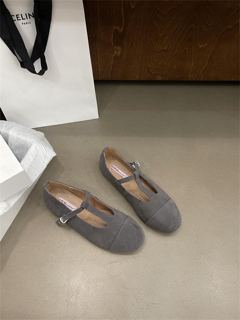 French T-button Mary Jane shoes 2025 autumn new retro matte leather shoes small leather shoes Boken shoes 35