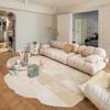 Cream Style Carpets for Living Room Light Luxury Bedroom Decor Carpet Fluffy Soft Irregular Shape Rug Home Thick Plush Floor Mat