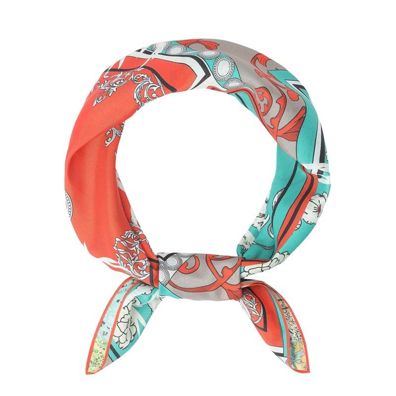 Zhonggao Youpin 2025 new spring, summer and autumn thin headscarf double-sided printed silk scarf square scarf