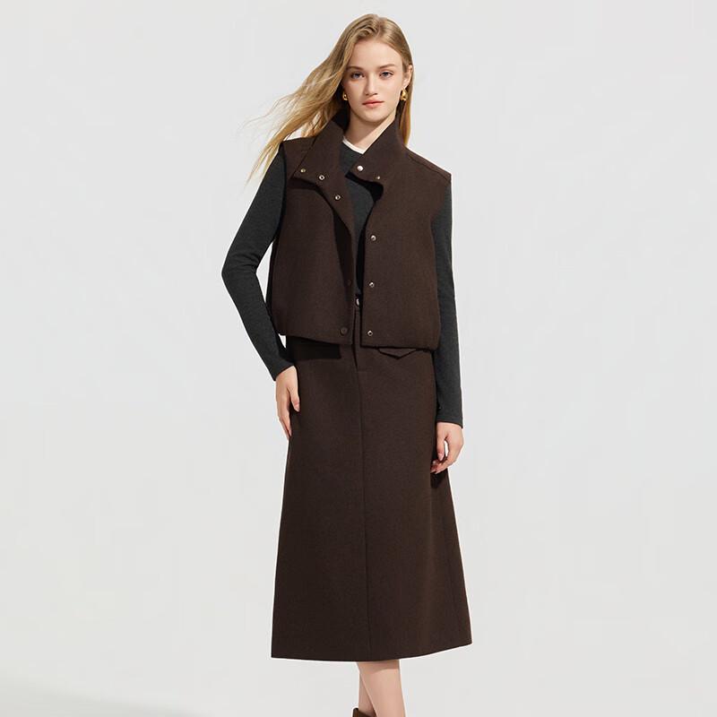 Women's Retro Vest & Midi Skirt Set