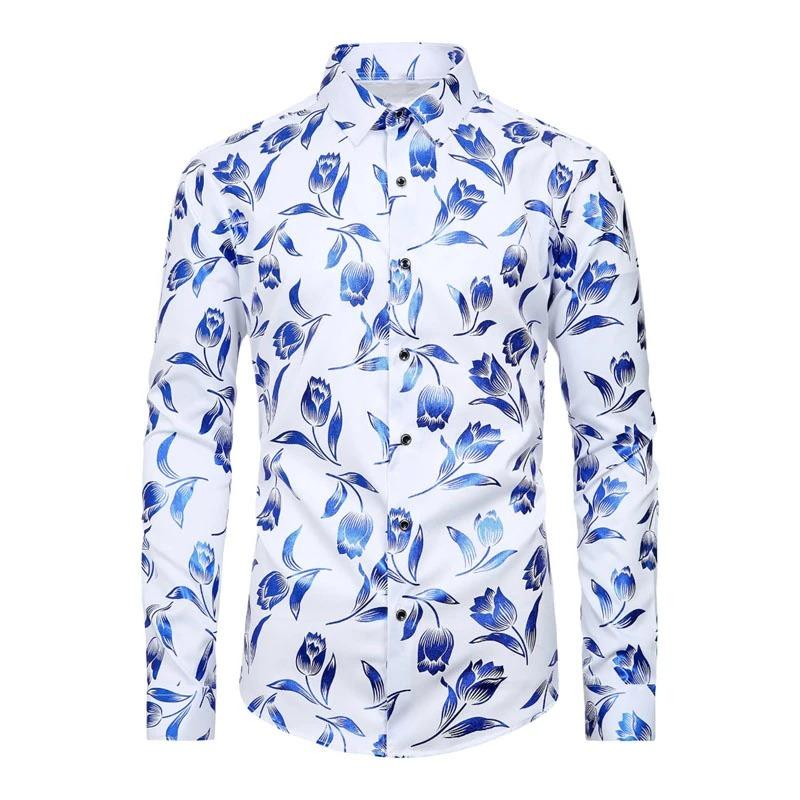 Men's Shirt Pattern Shirt 3D Printed Shirt Outdoor Street Long Sleeved V-Neck Clothing Fashion Designer Casual and Comfortable