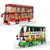 Double-Decker Bus School Bus Building Blocks, Transportation Tools, Small Particle Assembly Building Blocks Boy Toys