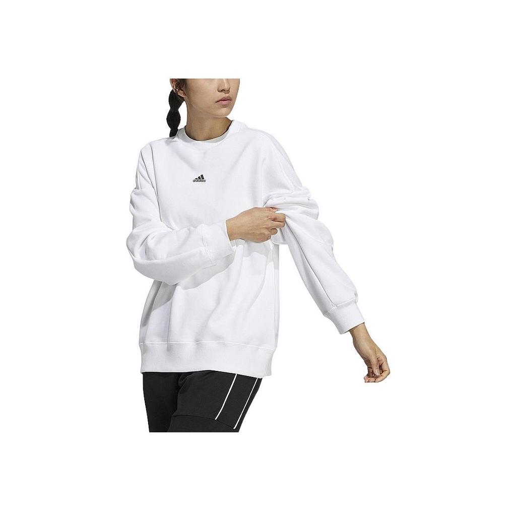 Adidas X Atmos X Jenny Kaori Anime Character Print Crew Neck Long Sleeve Sweatshirt Women Tops White GT0093