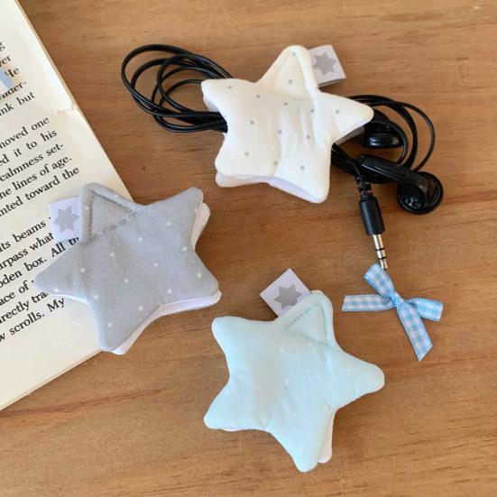 Star Shape Cable Organizer Fastener Tape Earphone Charger Data Cord Wrap Holder Wire Management Phone Charging Cord Keeper