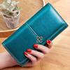 Vintage PU Leder Frauen Lange Brieftaschen Große Kapazität Geld Tasche Neue Design Handy Tasche 2 Falten Multi Karten Halter banknote Münze Geldbörse