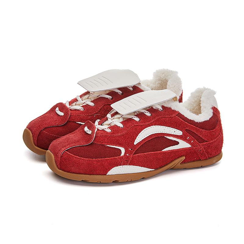 

Женская обувь для моральной подготовки, нескользящая зимняя женская обувь Forrest Gump, бархатные кроссовки большого размера для женщин 40 красный