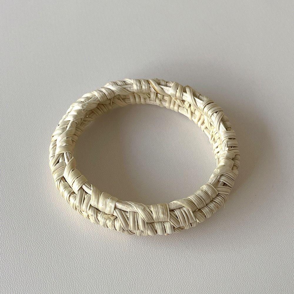 Simple Rattan Woven Bracelet Classic Bohemian Braided Bracelet Creative Ethnic Style Bangle  Beach