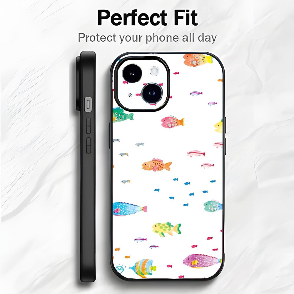 Cartoon Fish Koi Kwaii Cute Phone Case Phone Case Soft Packaging Lightweight For iPhone17 16 15 14 13ProMax