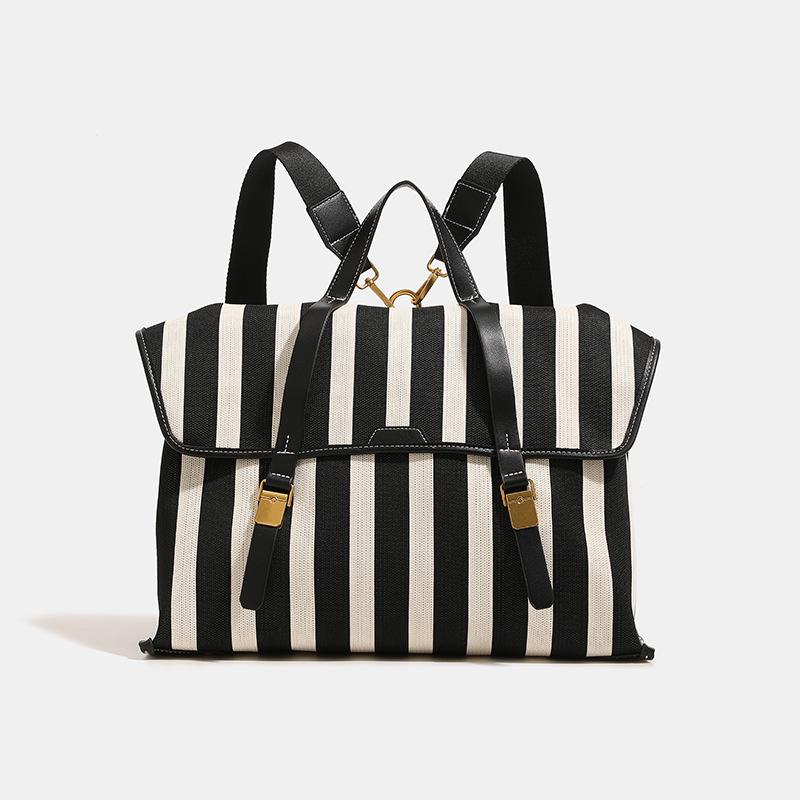 

Модный полосатый рюкзак класса люкс 2024 года: Вместительная сумка-мессенджер на одно плечо