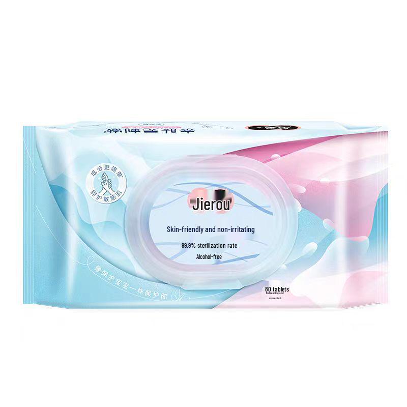 Tempo Sanitary Wet Wipes, 80-Count Family Pack, Skin-Friendly Household Use