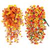 1/2/3/4Pcs Fall Hanging Artificial Morning Glory UV Resistant Realistic Fake Flower Wedding Party Indoor Outdoor Garden Wall Hanging Flower Decoration