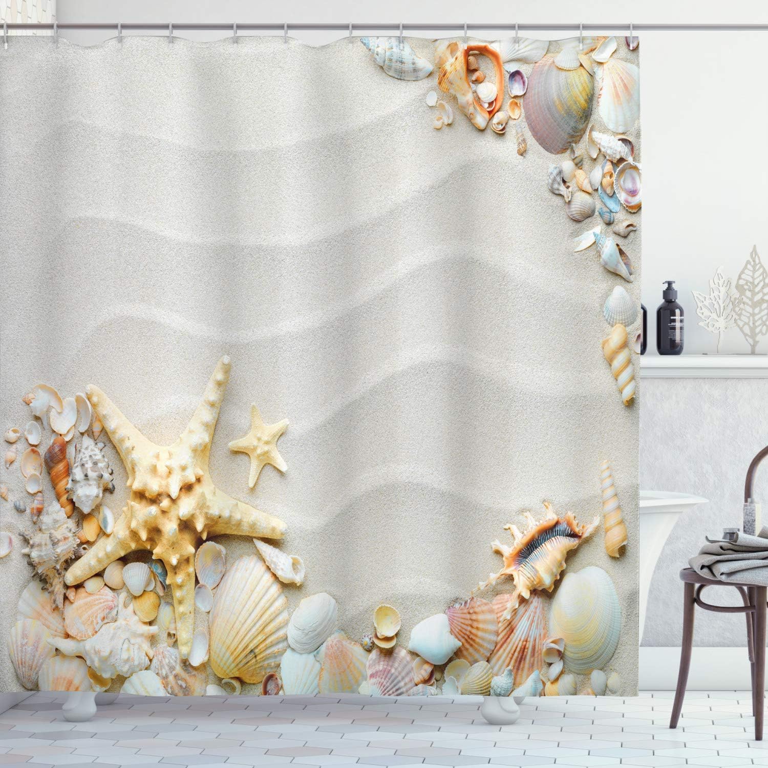 

Turquoise Shower Curtain Set with Hooks Small Dot Tiles Shape Simple Classical Creative Design Washable Cloth Fabric Decor for 90x180CM