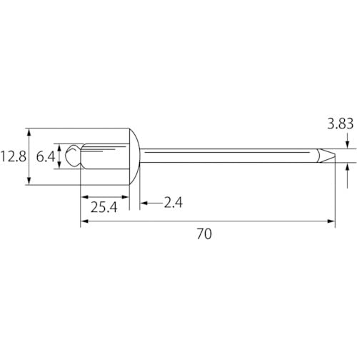 Lobtex Blind Rivet Eco Box, Aluminum/Steel, 8-12mm (100 Pcs) NSA