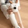 Winter Leg Warmers Thickened Knee-high Socks Cartoon Adult Floor 1 Pair Dog Design Fuzzy Plush