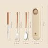 304 Stainless Steel Tableware Set Spoon Fork Chopstick with Cute Storage Box Portable School Outdoor Travel Picnic Cutlery Set