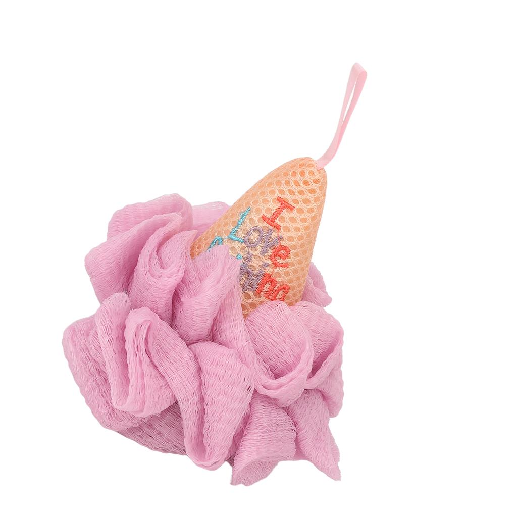 Bath Shower Sponge Ice Cream Shape Fine Mesh Elastic Dense Foaming Comfortable Body Wash Mesh for Women Men