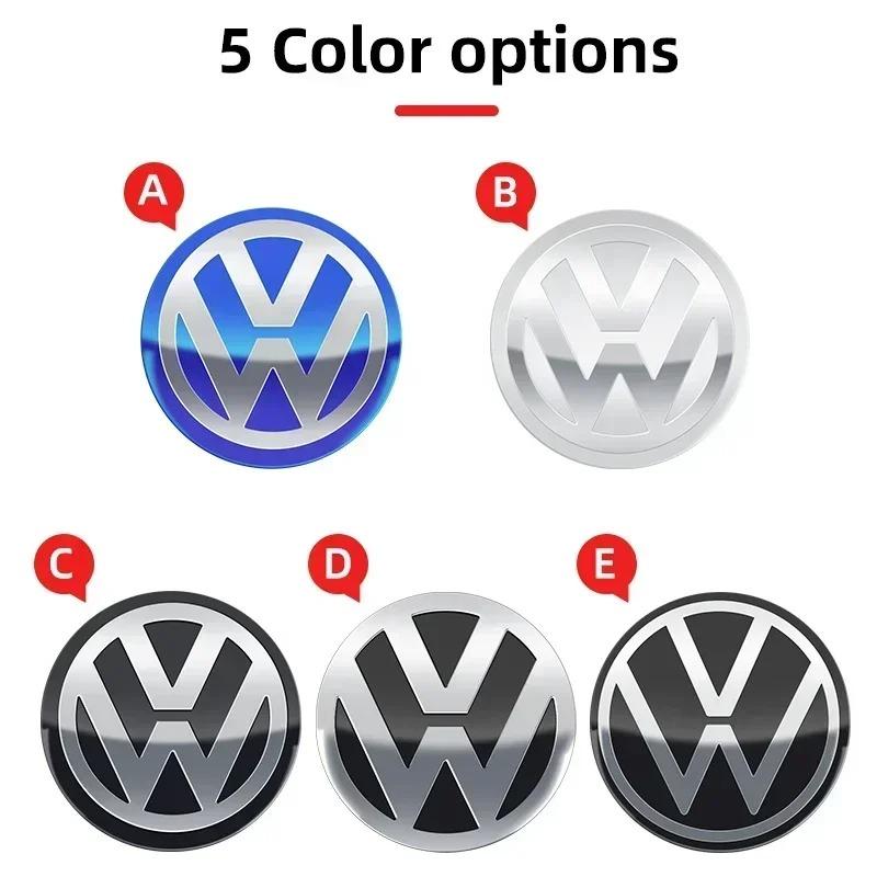 4pcs 56mm 60mm 65mm 70mm 75mm Car Wheel Center Hub Cap Sticker For Volkswagen VW CC GTI Polo Golf Touareg Passat Magotan Tiguan zd7