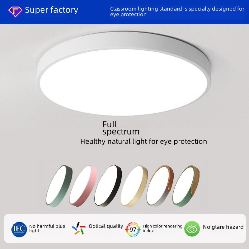 Modern LED Ceiling Lamp: Versatile Lighting for Living Room, Corridor, or Bedroom - Full Spectrum, Round Design
