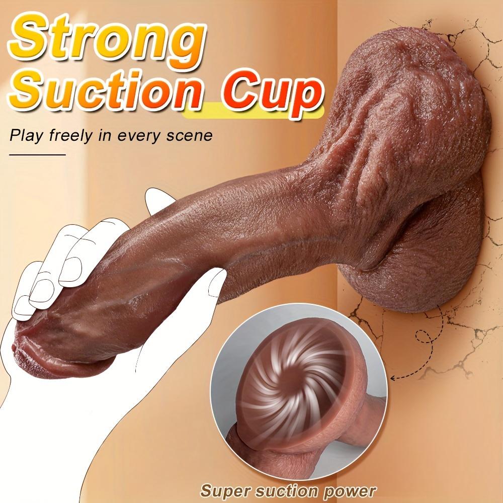 Realistické dvouvrstvé silikonové dildo, silné a měkké, stimulace bodu G, bezdrátové, není potřeba baterie, sexuální hračka pro dospělé pro muže a ženy