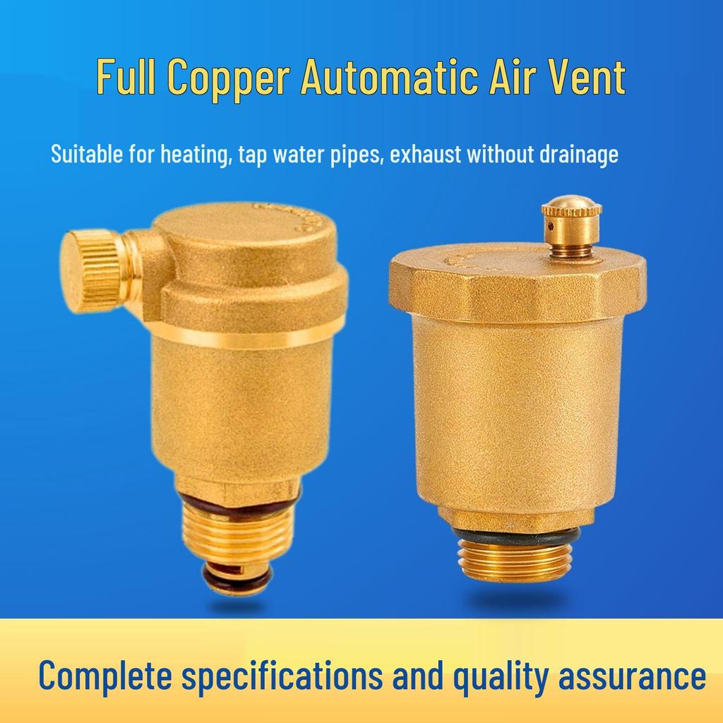 Copper Auto Air Vent Radiator Bleed Valve for Central Heating and Floor Heating Manifold (DN25).