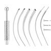 Piercing Kugel Greifer Werkzeug Kits Edelstahl Flachrücken Ohrringe Applikator mit Gewinde/Gewindelosen Einsetzstiften