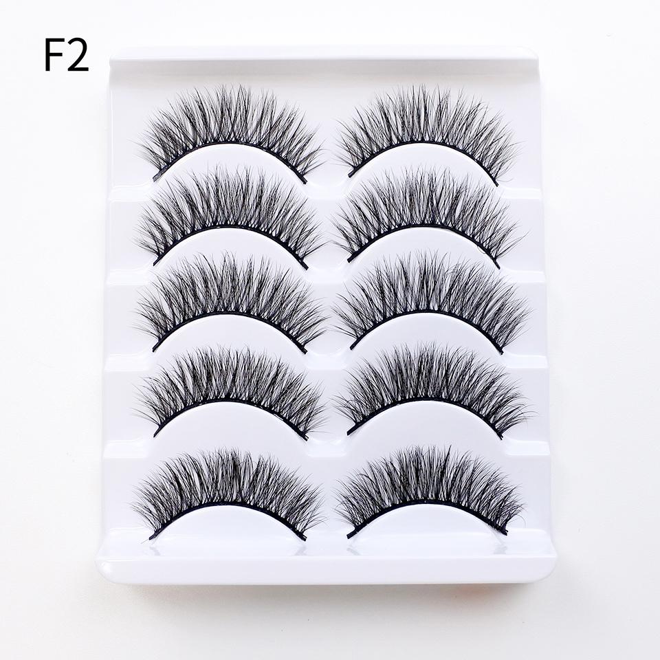 RED SIREN Cat Eye Lashes 5 Pairs Winged Wispy Natural False Eyelashes Makeup Fox Eye Faux Mink Eyelashes
