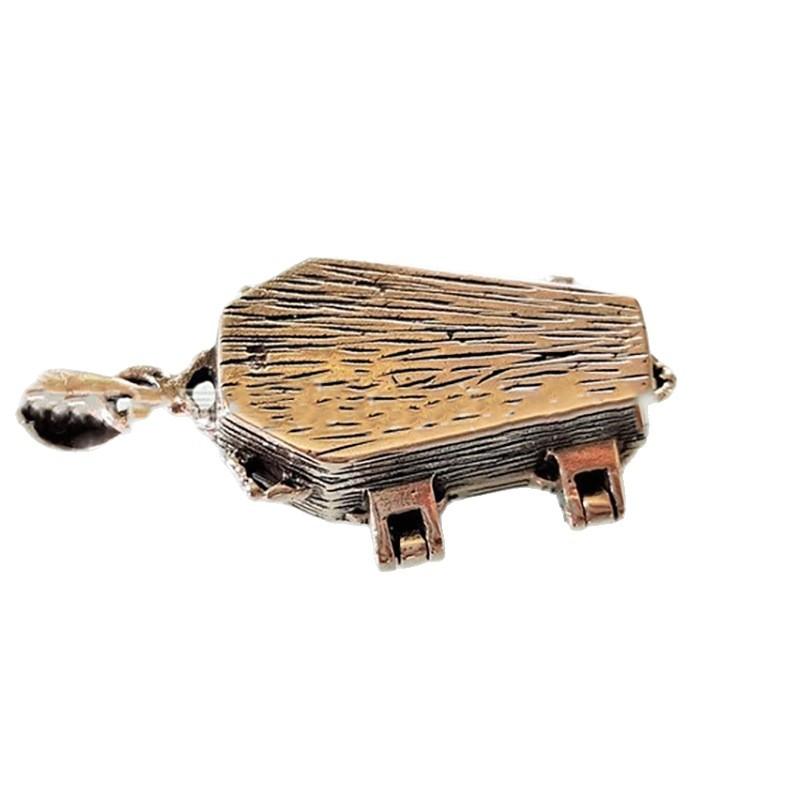 New Skull Cross Coffin Openable Pendant Fashionable Exaggerated Halloween Necklace