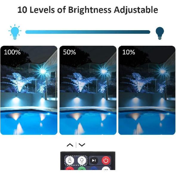 USTELLAR Remote Controller for 25W, 80W, 100W RGB LED Flood Lights DIY Colors 6 Mode Dimmable Memory Function with Timer Setting