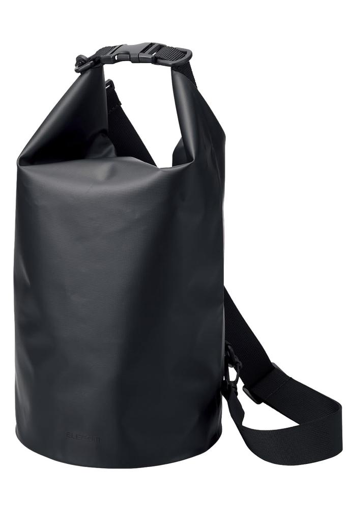 ELECOM Waterproof Bag Dry Bag Drum Type 10L Dustproof Beach Gym Fishing Camping Black PWWPBD10BK