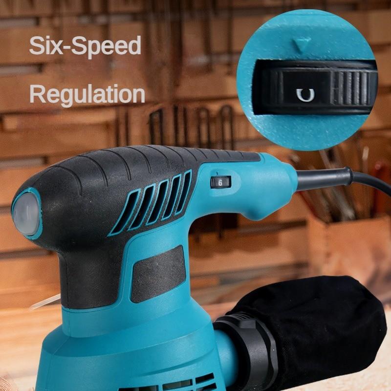 300W Adjustable Speed Electric Sander Wall Putty Polishing Machine Household Woodworking Grinding Power Tool