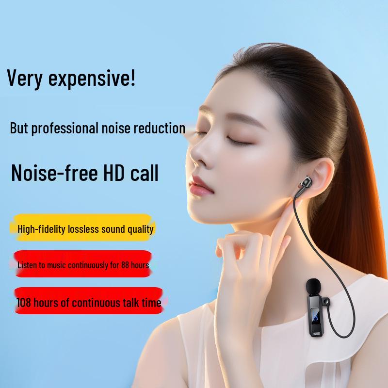 M1 Clip-on Wireless Bluetooth Earphones with Digital Display and Long Battery Life for Sports, Business, and More